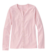 Women's Pima Cotton Tee, Long-Sleeve Crewneck Cardigan | L.L.Bean