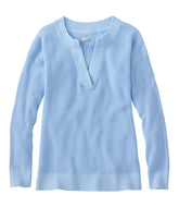 Women's Sunwashed Waffle Sweater, Splitneck | L.L.Bean