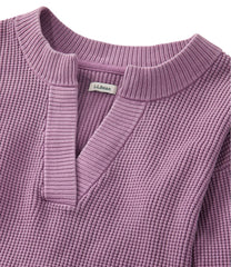 Women's Sunwashed Waffle Sweater, Splitneck | L.L.Bean
