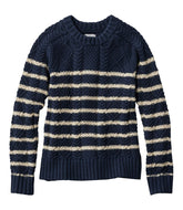 Women's Signature Cotton Fisherman Sweater, Crewneck Stripe | L.L.Bean