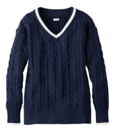 Women's The Original Double L® Sweater, Cable V-Neck | L.L.Bean