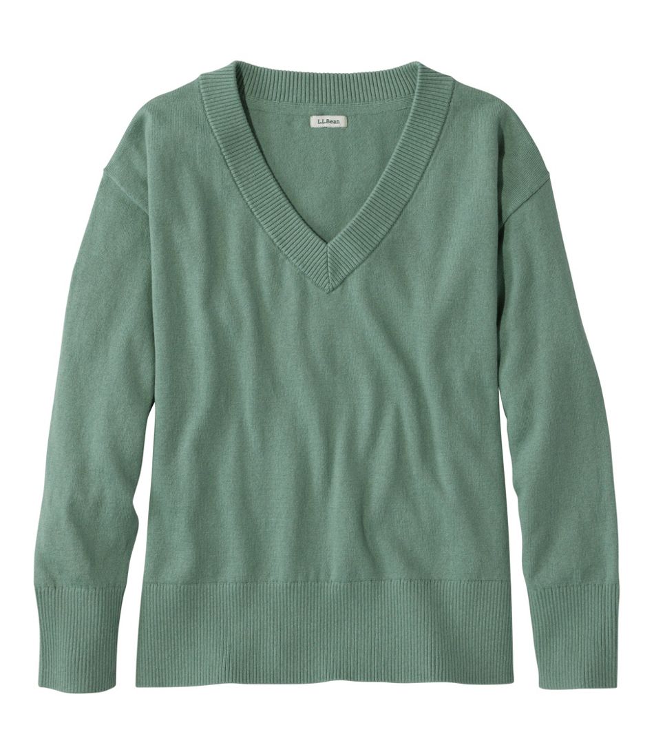 Women's Cotton/Cashmere Sweater, V-Neck | L.L.Bean