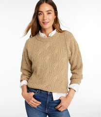 Women's Signature Premium Cashmere Cable Sweater, Crewneck | L.L.Bean