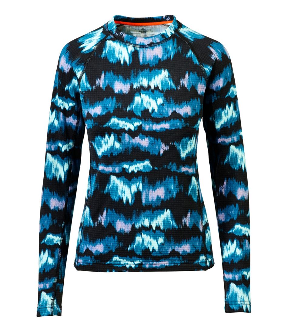 Women's Heavyweight Base Layer Crew Top, Print | L.L.Bean