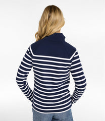 Women's Peaks Island Button Mockneck, Stripe | L.L.Bean