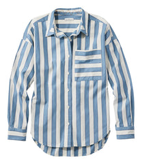 Women's Signature Premium Essential Poplin Shirt, Long-Sleeve Novelty Stripe | L.L.Bean