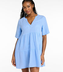 Women's Cloud Gauze Cover-Up Tiered Dress, Print | L.L.Bean