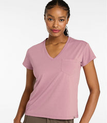 Women's Mountainside V-Neck Pocket Tee, Short Sleeve | L.L.Bean