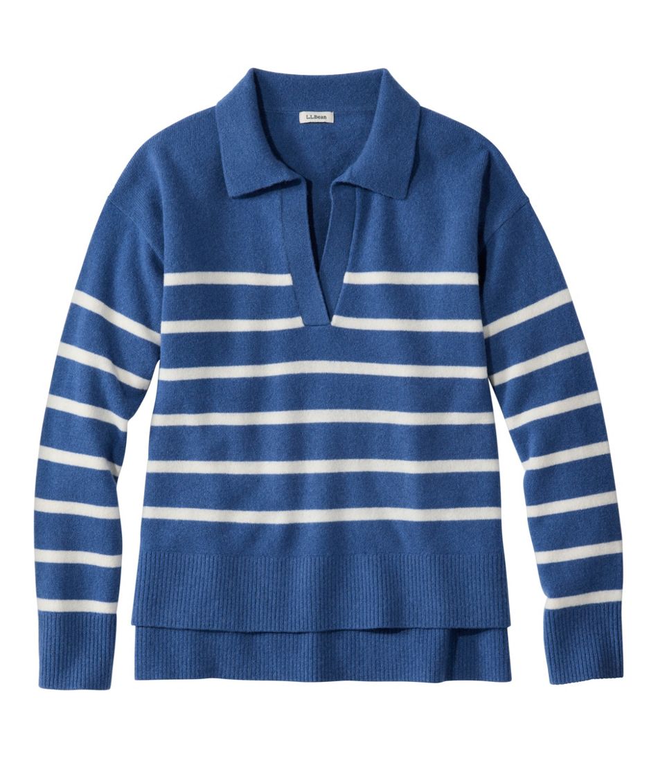 Women's Classic Cashmere Sweater, Relaxed Polo | L.L.Bean