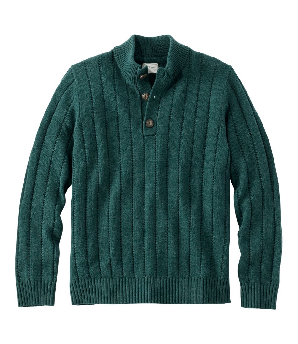 Men's Riverton Wool/Cotton Sweater, Mockneck | L.L.Bean