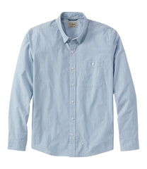 Men's Comfort Stretch Performance® Chambray Shirt, Long-Sleeve, Slightly Fitted Untucked Fit | L.L.Bean