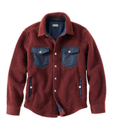 Men's Signature Mixed Media Fleece Shirt Jacket | L.L.Bean