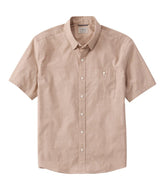 Men's Comfort Stretch Performance® Chambray Shirt, Short-Sleeve, Slightly Fitted Untucked Fit | L.L.Bean