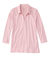 Women's Pima Cotton Tee, Three-Quarter-Sleeve Polo | L.L.Bean