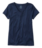 Women's Pima Cotton Shaped V-Neck, Short-Sleeve | L.L.Bean