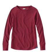 Women's Unshrinkable Mini-Waffle Tee, Long-Sleeve Crewneck | L.L.Bean