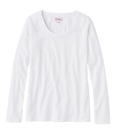 Women's Soft Stretch Supima-Blend Tee, Scoopneck Long-Sleeve | L.L.Bean