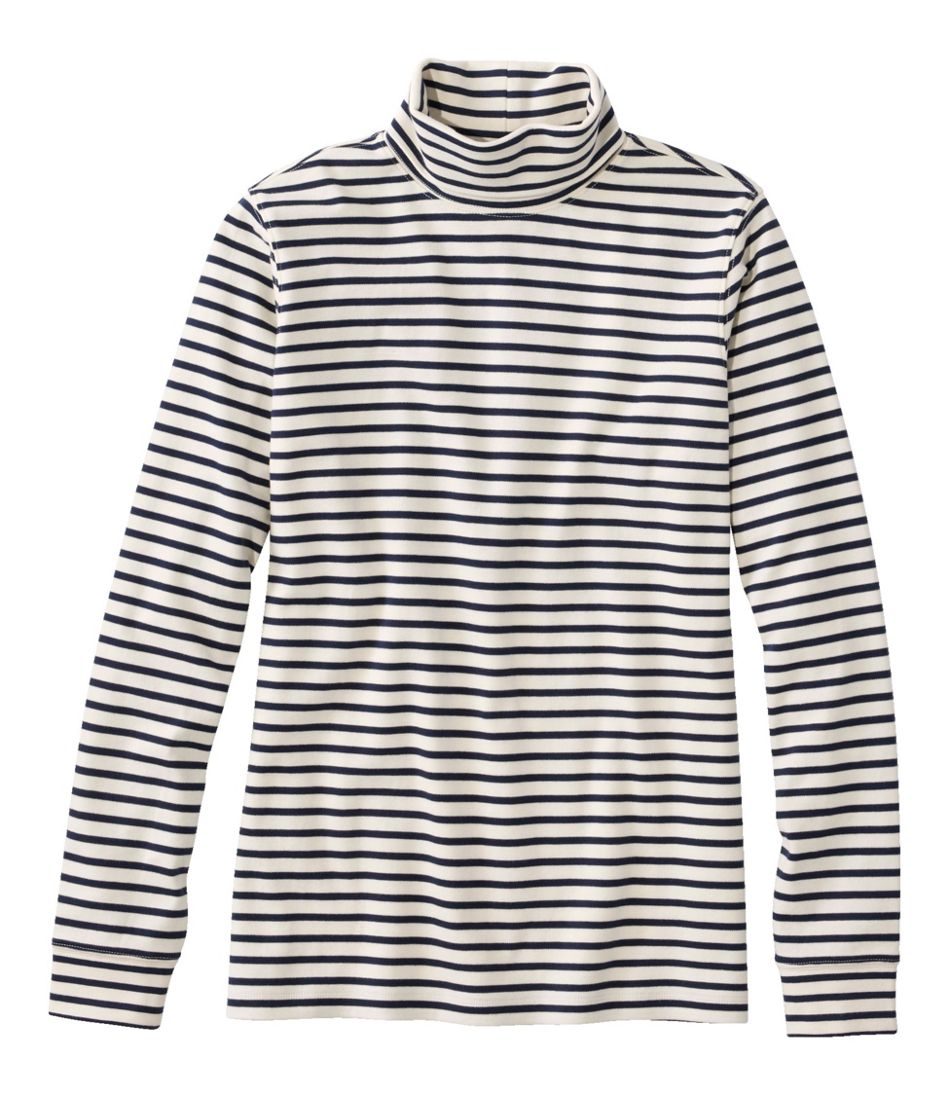 Women's Interlock Turtleneck, Long-Sleeve Stripe | L.L.Bean