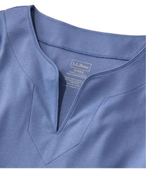 Women's Pima Cotton Tunic, Three-Quarter-Sleeve Splitneck | L.L.Bean