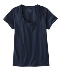 Women's Soft Stretch Supima-Blend Tee, Scoopneck Short-Sleeve | L.L.Bean