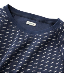 Women's Unshrinkable Mini-Waffle Tee, Long-Sleeve Crewneck Stripe | L.L.Bean