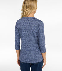 Women's Tee, Three-Quarter-Sleeve Splitneck Tunic Print | L.L.Bean