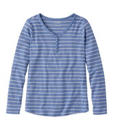 Women's V-Neck Henley, Long-Sleeve Stripe | L.L.Bean