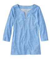 Women's Pima Cotton Tunic, Three-Quarter-Sleeve Splitneck Print | L.L.Bean