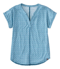 Women's Streamside Tee, Short-Sleeve Splitneck Print | L.L.Bean