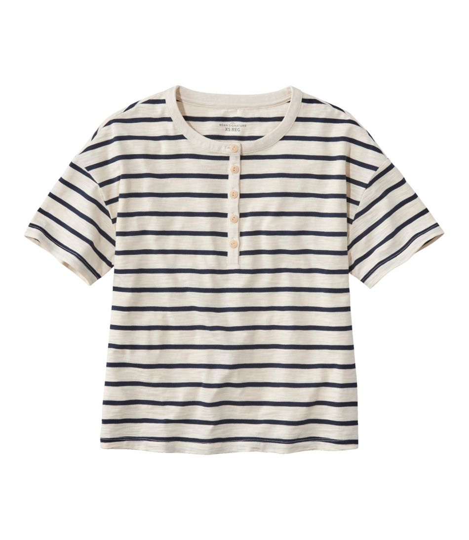 Women's Signature Slub Tee, Short-Sleeve Henley Novelty | L.L.Bean