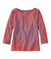 Women's Heritage Mariner Top, Boatneck Three-Quarter-Sleeve Stripe | L.L.Bean