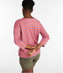 Women's Heritage Mariner Top, Boatneck Three-Quarter-Sleeve Stripe | L.L.Bean