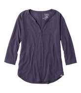 Women's Streamside Tee, Three-Quarter-Sleeve Splitneck | L.L.Bean