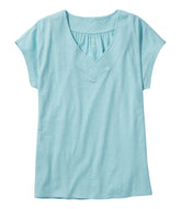 Women's Organic Cotton Tee, V-Neck Cap-Sleeve | L.L.Bean