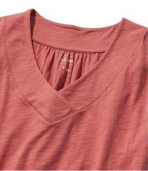Women's Organic Cotton Tee, V-Neck Cap-Sleeve | L.L.Bean