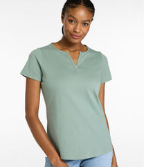 Women's Tee, Short-Sleeve Notch-Neck | L.L.Bean