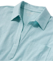 Women's Linen/Cotton Tee, Three-Quarter-Sleeve Splitneck Polo | L.L.Bean