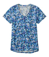 Women's Organic Cotton Tee, V-Neck Short-Sleeve Print | L.L.Bean