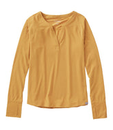 Women's Ribbed Performance Tee, Long-Sleeve Splitneck | L.L.Bean
