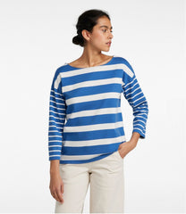 Women's Heritage Mariner Top, Boatneck Three-Quarter-Sleeve Blocked Stripe | L.L.Bean