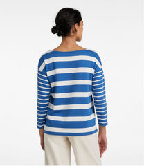 Women's Heritage Mariner Top, Boatneck Three-Quarter-Sleeve Blocked Stripe | L.L.Bean