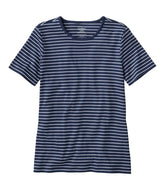 Women's Pima Cotton Tee, Short-Sleeve Crewneck Stripe | L.L.Bean