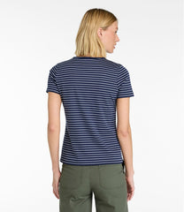 Women's Pima Cotton Tee, Short-Sleeve Crewneck Stripe | L.L.Bean