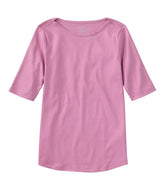 Women's Pima Cotton Tee, Elbow-Sleeve Boatneck | L.L.Bean