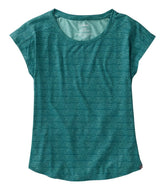 Women's Streamside Tee, Short-Sleeve Ruched Crew Print | L.L.Bean