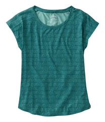 Women's Streamside Tee, Short-Sleeve Ruched Crew Print | L.L.Bean