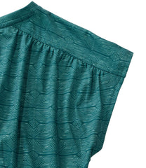 Women's Streamside Tee, Short-Sleeve Ruched Crew Print | L.L.Bean