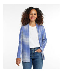 Women's Pima Cotton Open Cardigan, With Pockets Stripe | L.L.Bean