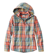 Women's Scotch Plaid Flannel Shirt, Relaxed Zip Hoodie | L.L.Bean