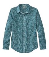 Women's Wrinkle-Free Pinpoint Oxford Shirt, Relaxed Fit Long-Sleeve Print | L.L.Bean